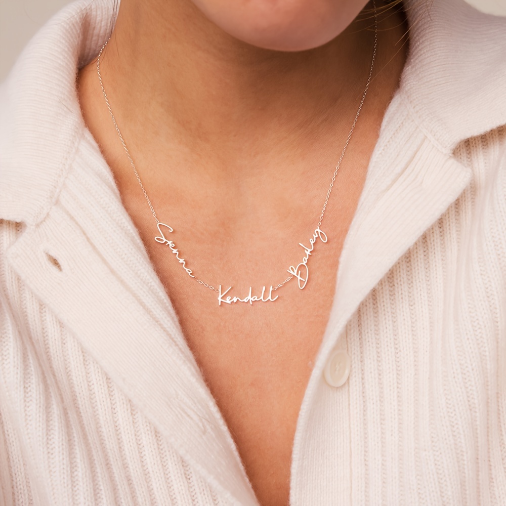 18K Golden Plated Personalized Name Necklace for Women